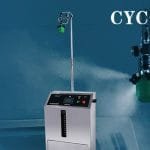 Spray humidification and disinfection system